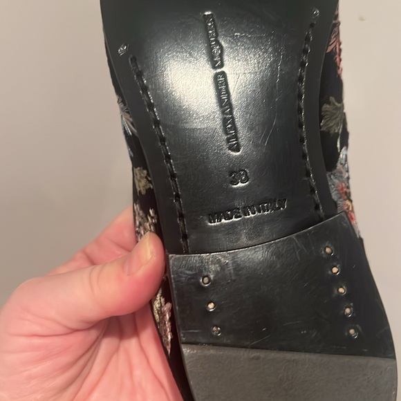 Alexander McQueen Velvet Embroidered Rhinestone Flats/Slipper Size 8 NWT - Picture 9 of 9